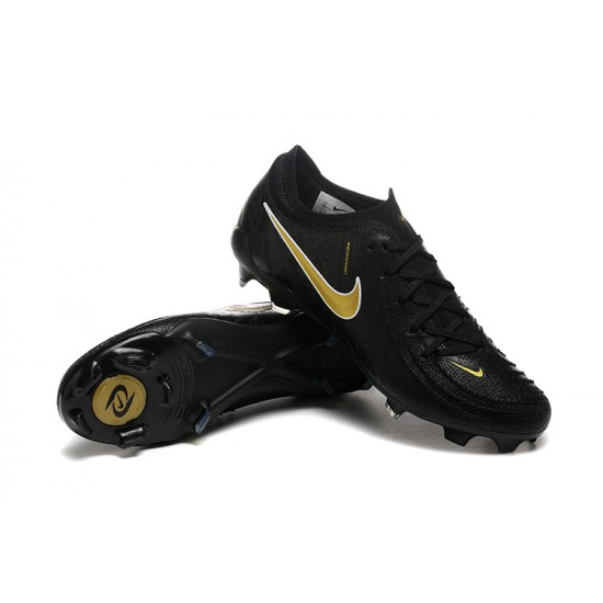 Nike Phantom Luna Elite FG Low Black Gold Football Boots & Shoes