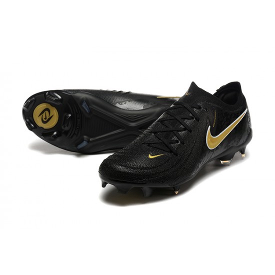 Nike Phantom Luna Elite FG Low Black Gold Football Boots & Shoes