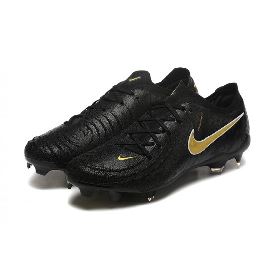 Nike Phantom Luna Elite FG Low Black Gold Football Boots & Shoes