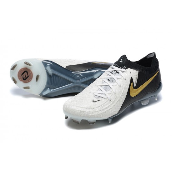 Nike Phantom Luna Elite FG Low Black Gold White Football Boots & Shoes