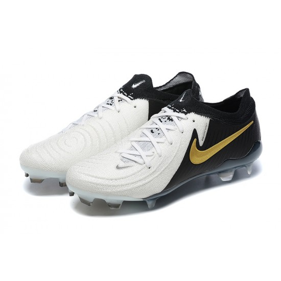 Nike Phantom Luna Elite FG Low Black Gold White Football Boots & Shoes