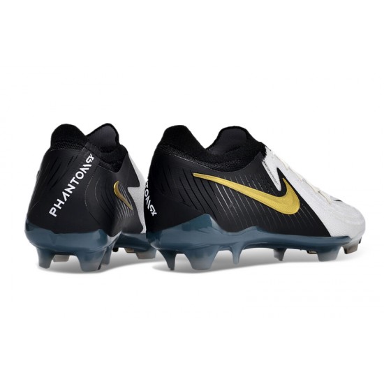 Nike Phantom Luna Elite FG Low Black White Gold Football Boots & Shoes