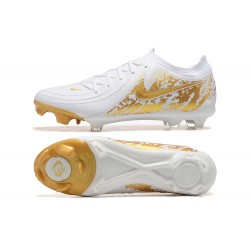 Nike Phantom Luna Elite FG Low Gold White Football Boots & Shoes 