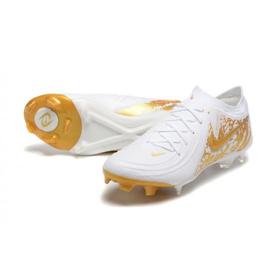 Nike Phantom Luna Elite FG Low Gold White Football Boots & Shoes