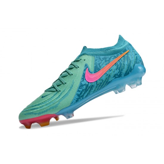 Nike Phantom Luna Elite FG Low Green Blue Football Boots & Shoes