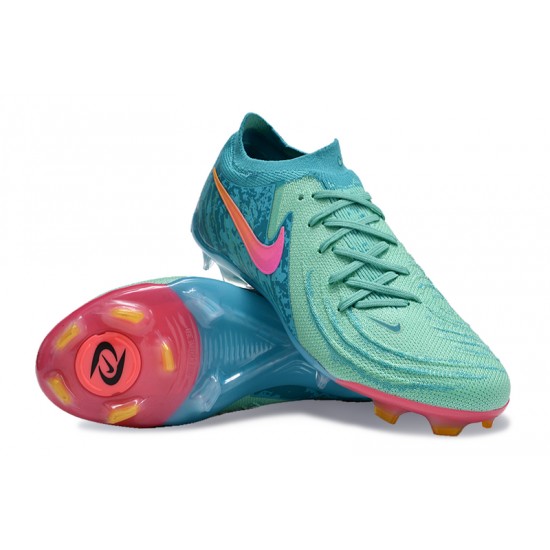 Nike Phantom Luna Elite FG Low Green Blue Football Boots & Shoes