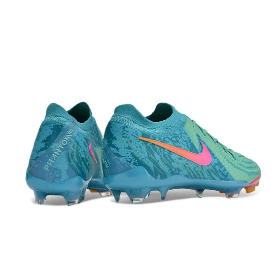 Nike Phantom Luna Elite FG Low Green Blue Football Boots & Shoes