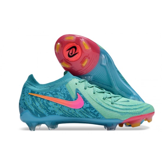 Nike Phantom Luna Elite FG Low Green Blue Football Boots & Shoes