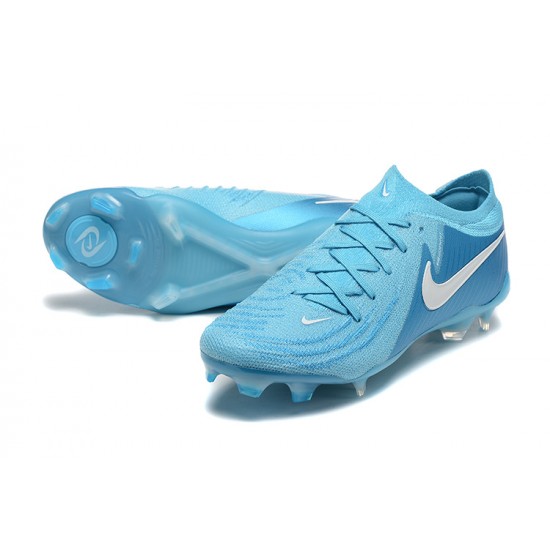 Nike Phantom Luna Elite FG Low Ltblue White Football Boots & Shoes