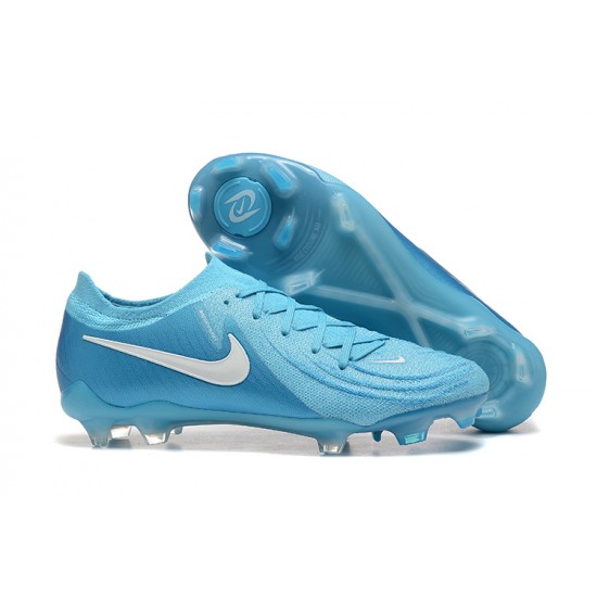 Nike Phantom Luna Elite FG Low Ltblue White Football Boots & Shoes