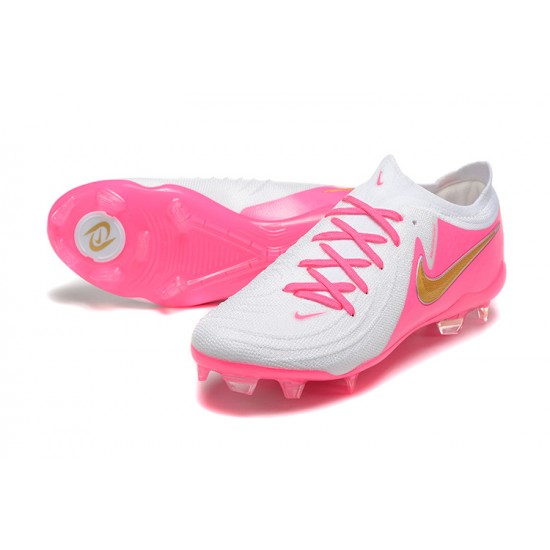 Nike Phantom Luna Elite FG Low Peach White Gold Football Boots & Shoes