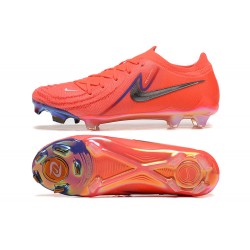 Nike Phantom Luna Elite FG Low Red Gray Football Boots & Shoes 