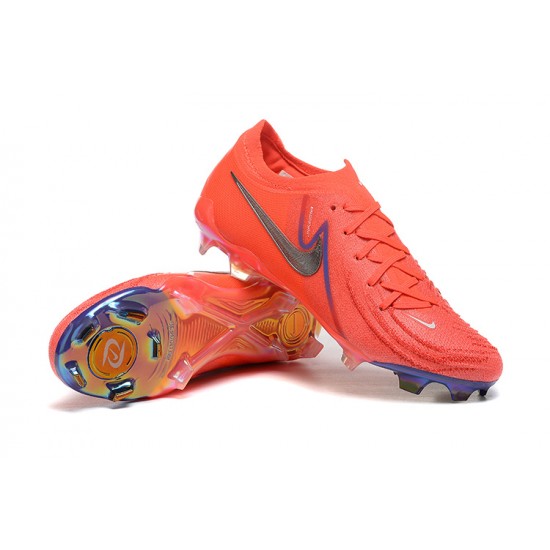 Nike Phantom Luna Elite FG Low Red Gray Football Boots & Shoes