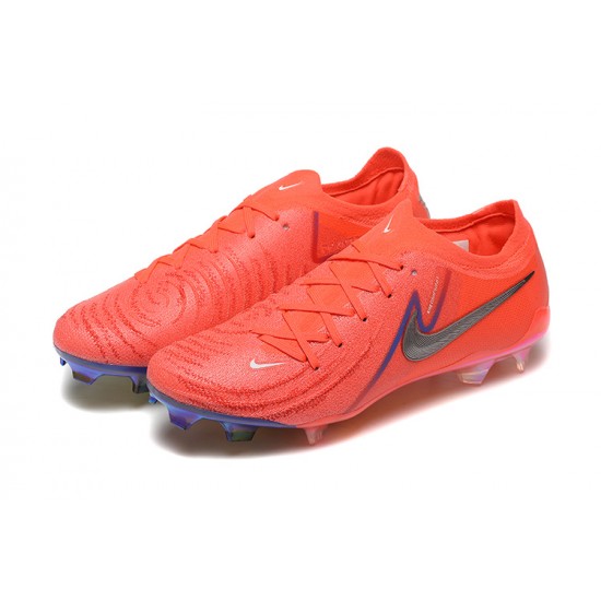 Nike Phantom Luna Elite FG Low Red Gray Football Boots & Shoes