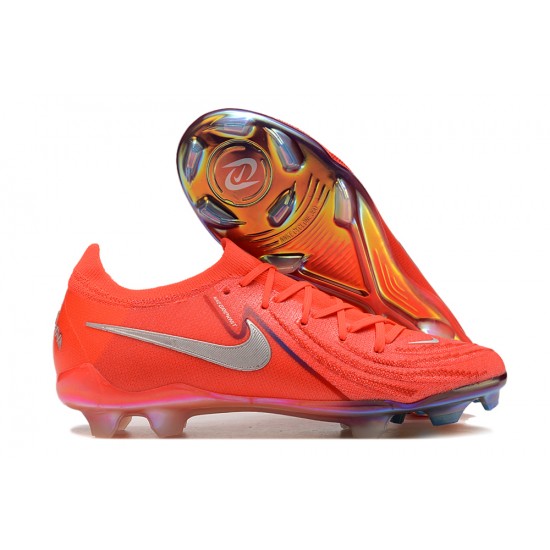 Nike Phantom Luna Elite FG Low Football Boots & Shoes Red Silver