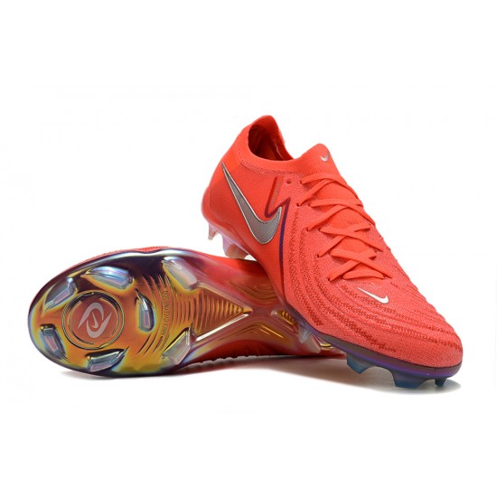 Nike Phantom Luna Elite FG Low Football Boots & Shoes Red Silver