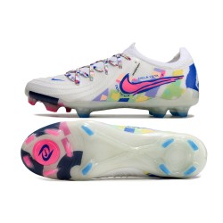 Nike Phantom Luna Elite FG Low Football Boots & Shoes White Purple Blue