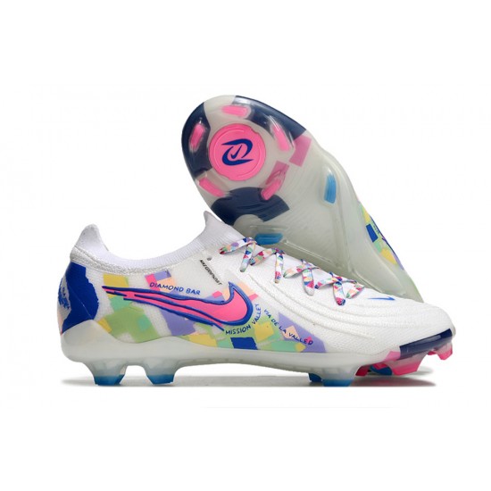 Nike Phantom Luna Elite FG Low Football Boots & Shoes White Purple Blue