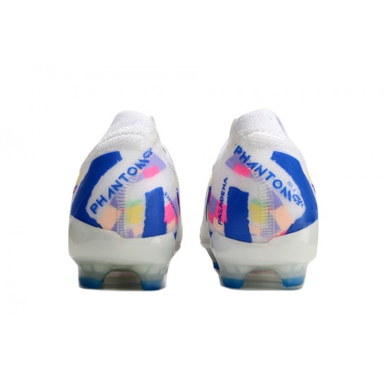 Nike Phantom Luna Elite FG Low Football Boots & Shoes White Purple Blue