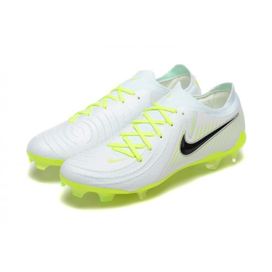 Nike Phantom Luna Elite FG Low White Black Green Football Boots & Shoes