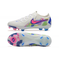 Nike Phantom Luna Elite FG Low White Blue Pink Football Boots & Shoes 