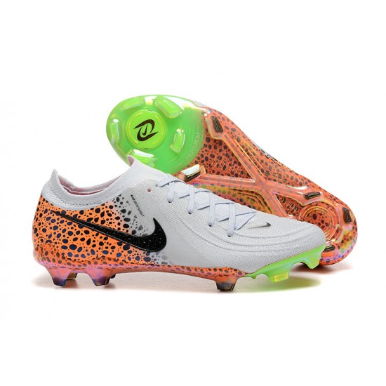 Nike Phantom Luna Elite FG Low White Green Football Boots & Shoes