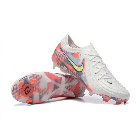 Nike Phantom Luna Elite FG Low White Orange Yellow Football Boots & Shoes