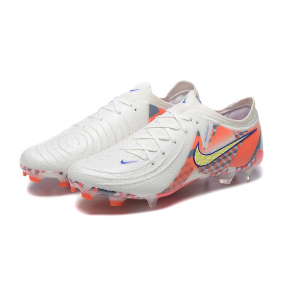 Nike Phantom Luna Elite FG Low White Orange Yellow Football Boots & Shoes