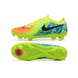 Nike Phantom Luna Elite FG Low Yellow Black Blue Football Boots & Shoes 