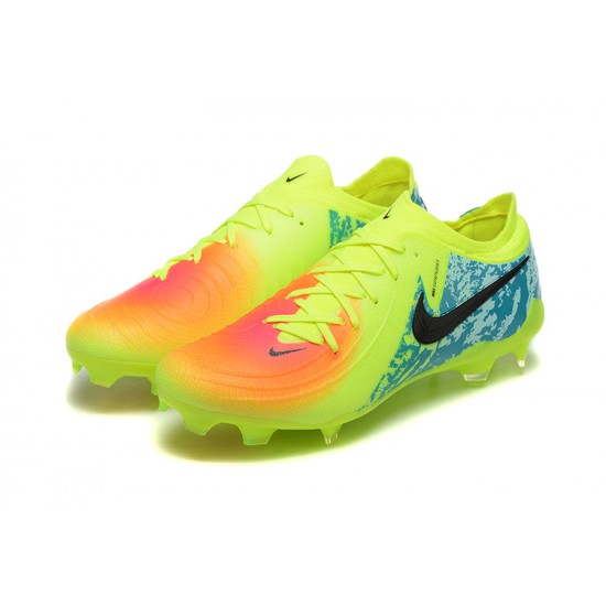 Nike Phantom Luna Elite FG Low Yellow Black Blue Football Boots & Shoes