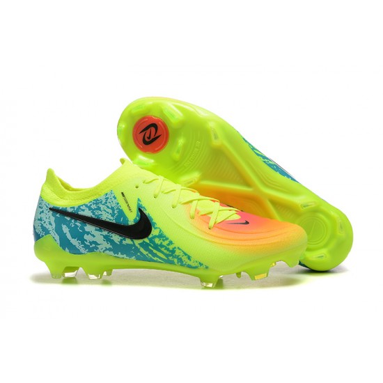 Nike Phantom Luna Elite FG Low Yellow Black Blue Football Boots & Shoes