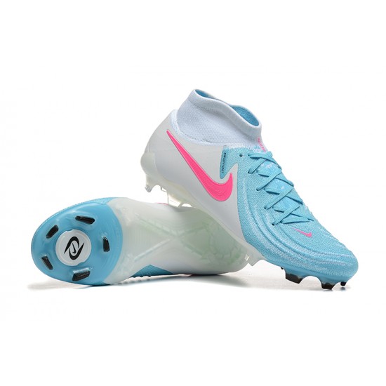 Nike Phantom Luna Elite FG Ltblue Beige Pink High Football Boots & Shoes