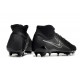 Nike Phantom Luna Elite NU FG All Black White High Football Boots & Shoes