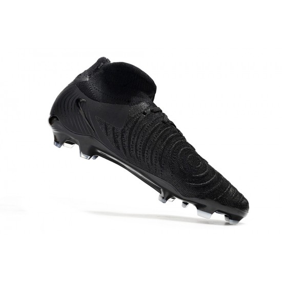 Nike Phantom Luna Elite NU FG All Black White High Football Boots & Shoes