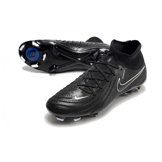 Nike Phantom Luna Elite NU FG All Black White High Football Boots & Shoes