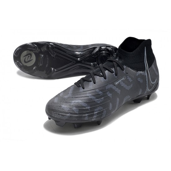 Nike Phantom Luna Elite NU FG All Black High Football Boots & Shoes