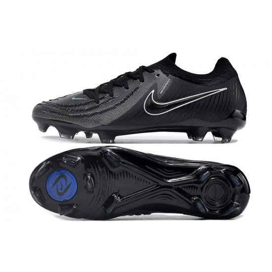 Nike Phantom Luna Elite NU FG All Black White Low Football Boots & Shoes