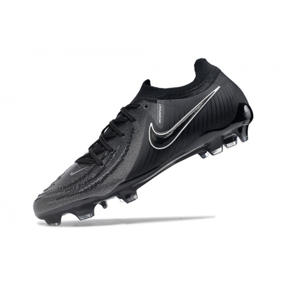 Nike Phantom Luna Elite NU FG All Black White Low Football Boots & Shoes