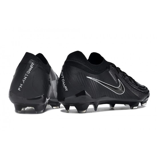 Nike Phantom Luna Elite NU FG All Black White Low Football Boots & Shoes