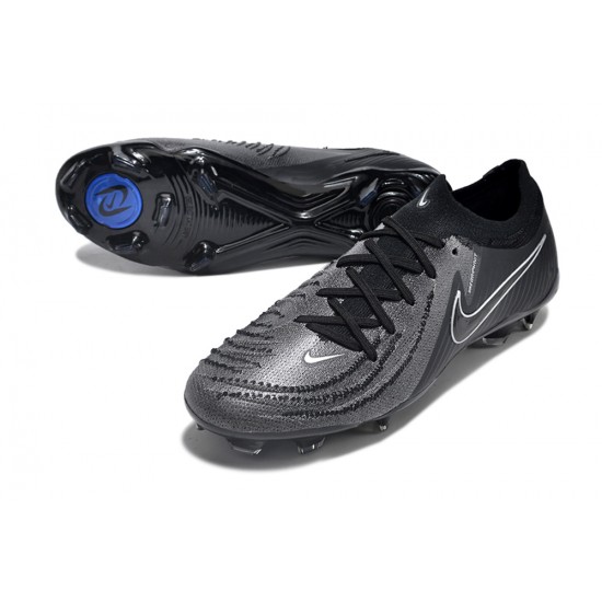 Nike Phantom Luna Elite NU FG All Black White Low Football Boots & Shoes