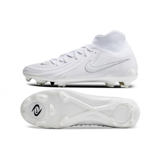 Nike Phantom Luna Elite NU FG All White High Football Boots & Shoes