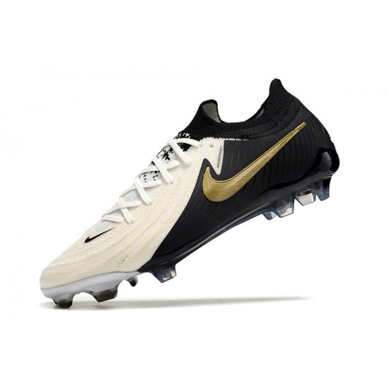 Nike Phantom Luna Elite NU FG Beige Gold Black Low Football Boots & Shoes