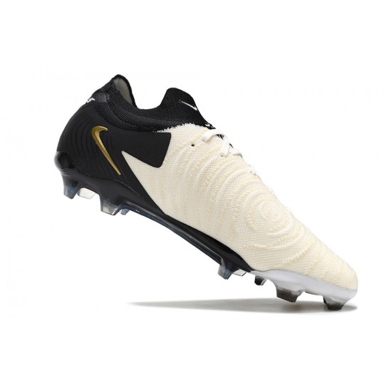 Nike Phantom Luna Elite NU FG Beige Gold Black Low Football Boots & Shoes