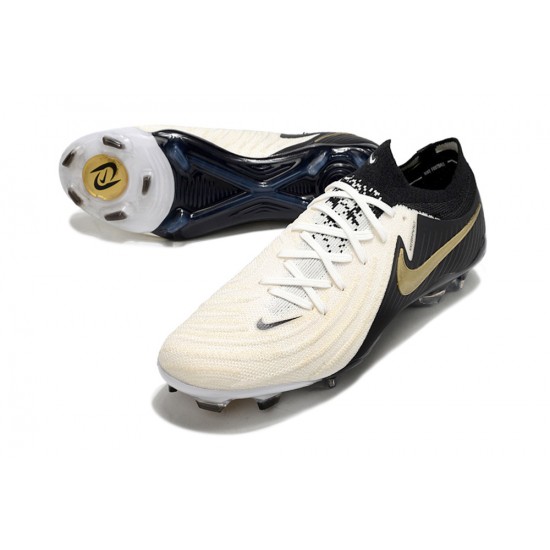 Nike Phantom Luna Elite NU FG Beige Gold Black Low Football Boots & Shoes