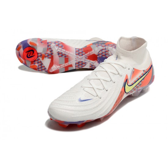 Nike Phantom Luna Elite NU FG Beige Yellow Orange High Football Boots & Shoes