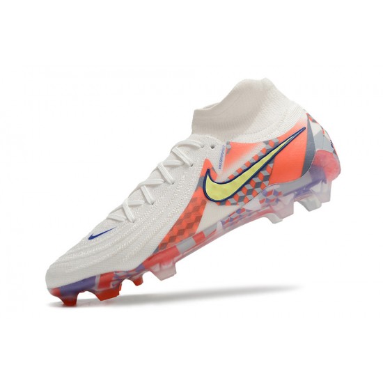 Nike Phantom Luna Elite NU FG Beige Yellow Orange High Football Boots & Shoes