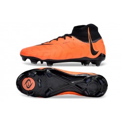 Nike Phantom Luna Elite NU FG Black Orange High Football Boots & Shoes