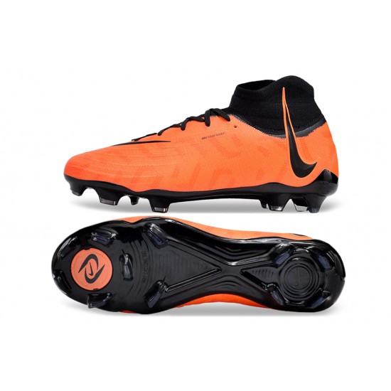 Nike Phantom Luna Elite NU FG Black Orange High Football Boots & Shoes