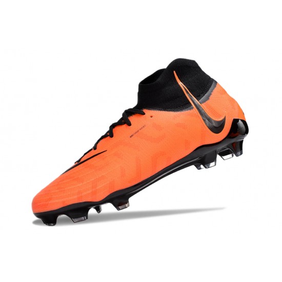 Nike Phantom Luna Elite NU FG Black Orange High Football Boots & Shoes