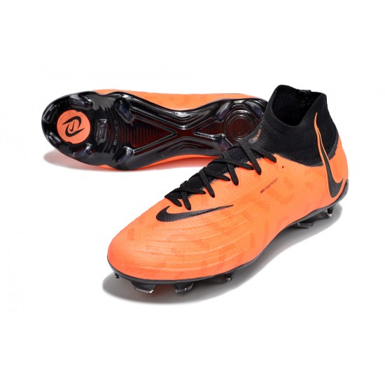 Nike Phantom Luna Elite NU FG Black Orange High Football Boots & Shoes